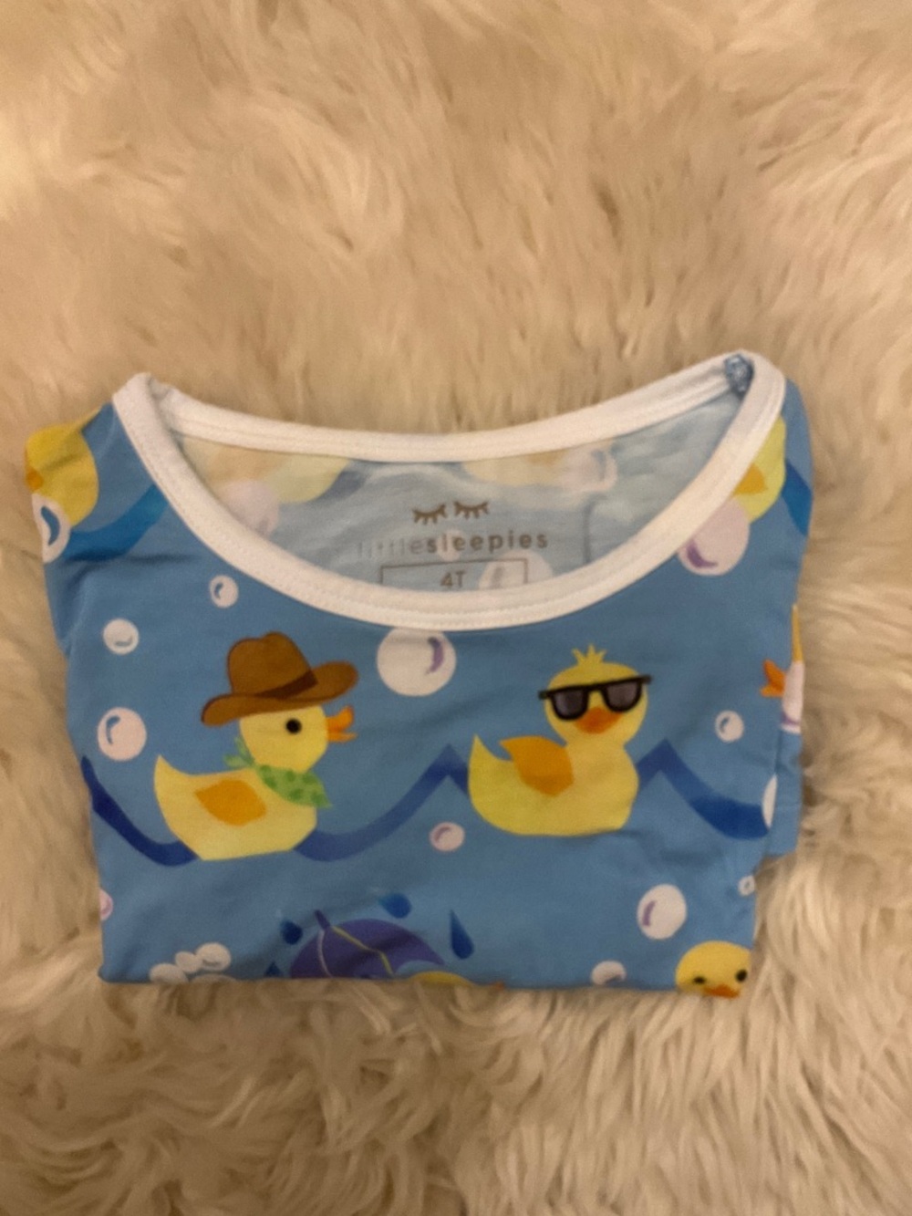 Little Sleepies Blue Duck Splish Splash Shorts Pajama Set